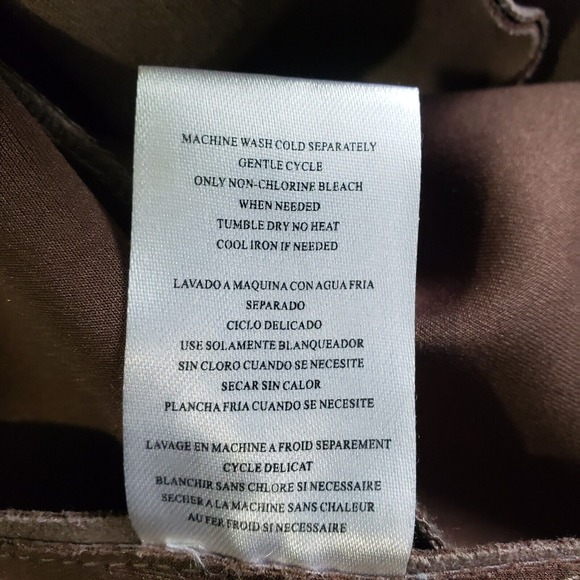 KUT from the Kloth Faux Suede Moto Jacket Women's Large Taupe Asymmetrical Zip - Picture 8 of 11